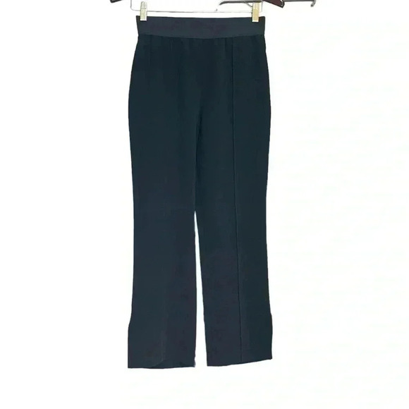 Cinq a Sept Black Brianne Pant Drapey Crepe pant with side slit size 4 - Picture 3 of 11